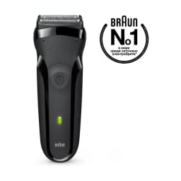 Электробритва Braun Series 3 300s, с 3 плавающими лезвиями, чёрная